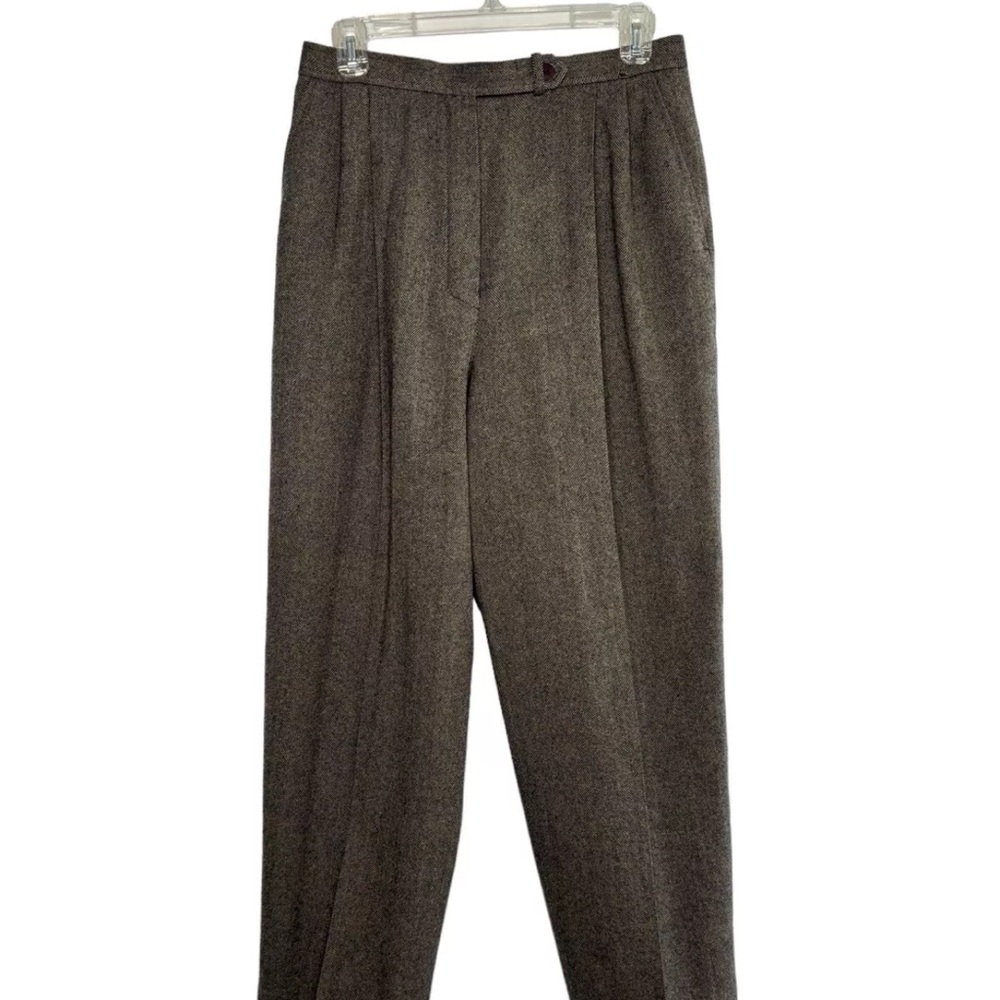 Vintage Pendleton Brown Wool Trousers Classic Straight-Leg
